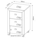 Ver imagem 3 de Conjunto para Home Office 6 Peças Nogal Tecno Mobili
