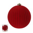 Ver imagem 1 de Bola Decorada 15cm Vermelho Flor Arte