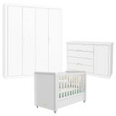 Ver imagem 1 de Quarto de Bebê 4 Portas Tutto New Branco Acetinado - Matic