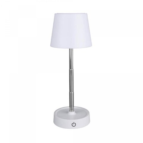 Luminária de Mesa Led 3 Tons Usb Touch Retrátil Luna Branca