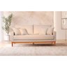 Sofá Living Dds 190cm em Madeira com Almofada Due Decor Bege - 2