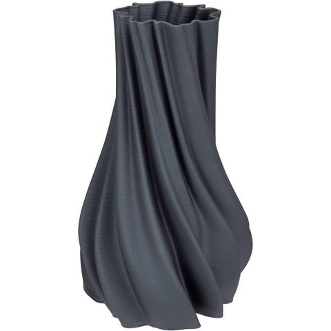 Vaso Decorativo Enfeite Casa Aparador 3d Home&co Cerâmica 35x20x20cm Preto