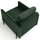 Ver imagem 4 de Kit 2 Poltronas Decorativa para Sala Living Pés Industrial Domani L06 Couro Verde - Lyam Decor