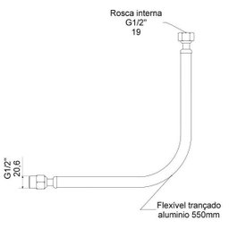 Engate Flexivel Alta Vazão 2060 60cm - 2