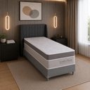 Ver imagem 5 de Colchão Solteiro Sr Life Confort Dream Espuma D28 88x188x28cm Cinza