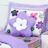 Edredom Solteiro Estampado Garden 3 Peças com Almofada - Lilás - 2