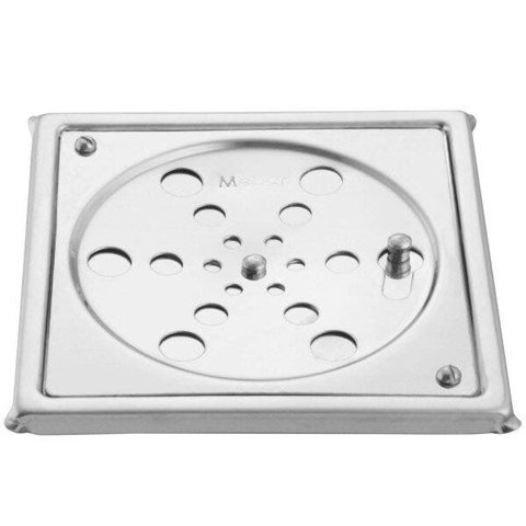Grelha Fecho Caixilho Inox Quadrada 1415 C 15cm Incolor Meber Metais