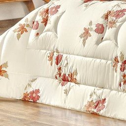 Kit Edredom Queen Estampado Dupla Face 7 Peças Diplomata - Papoula Telha - 3