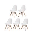 Ver imagem 2 de Conjunto de Mesa Eames Eiffel Redonda 120cm Branco + 5 Cadeiras Brancas