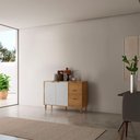 Ver imagem 1 de Balcão de Cozinha Luisa 2 Portas 3 Gavetas MDF 120cm Moderna