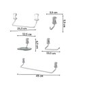 Ver imagem 3 de Kit Acessórios para Banheiro com 5 Peças 505 C Clic Cromado Meber Metais