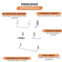 Ver imagem 5 de Kit Acessórios para Banheiro com 5 Peças 505 C Clic Cromado Meber Metais