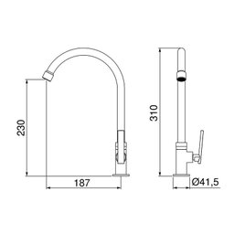Torneira Lorenzetti Loren Studio 1167 B37 de Bancada Preta - 3