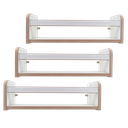 Ver imagem 1 de Kit 3 Prateleiras Estante Porta Livros Objetos Branca 45cm