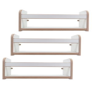 Kit 3 Prateleiras Estante Porta Livros Objetos Branca 45cm