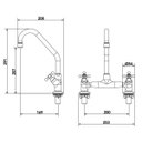 Ver imagem 4 de Torneira com Misturador de Cozinha para Mesa 3002 C 21 Ba Supernova Meber Metais Cromado