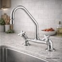 Ver imagem 2 de Torneira com Misturador de Cozinha para Mesa 3006 C 22 1/4V Ba AA Nya Meber Metais Cromado