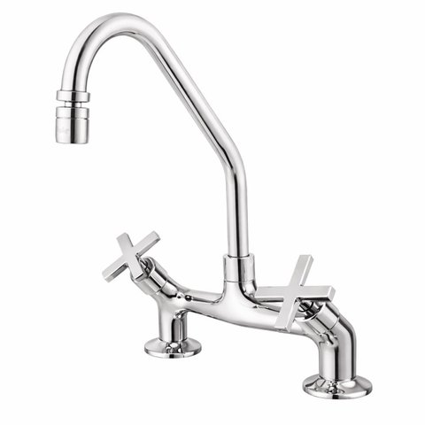 Torneira com Misturador de Cozinha para Mesa 3006 C 28 Ba AA Omega Meber Metais Cromado