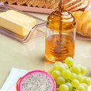 Ver imagem 4 de Pote para Mel 250cm Meleira em Plástico UZ com Tampa e Pegador Âmbar