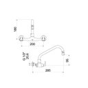 Ver imagem 4 de Misturador de Cozinha Parede 3003 C 18 1/4V BA Uni Meber Metais