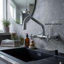 Ver imagem 1 de Torneira com Misturador de Cozinha Parede 3003 C 22 1/4V Ba AA Nya Meber Metais Cromado