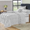 Ver imagem 1 de Cobre Leito Queen Size Bordado Percal 200 Fios 3 Peças Fiori - Cinza