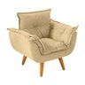 Cadeirinha Estofada Opalinha Infantil Tecido Suede Bege Kimi Design - 3