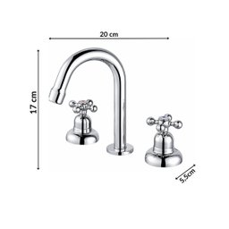 Torneira com Misturador para Banheiro de Mesa 1877 C 21 Cromado Meber Metais - 3 Torneira com Misturador para Banheiro de Mesa 1877 C 21 Cromado Meber Metais - 3