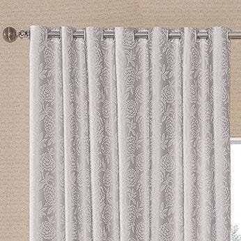 Cortina Loris Jacquard 3,00m x 2,50m - Prata - Prata - 2