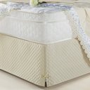 Ver imagem 3 de Saia para Cama Box Casal Padrão Veneza Palha