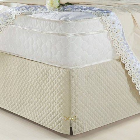 Saia para Cama Box Casal Padrão Veneza Palha
