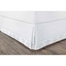 Saia Para Cama Box Solteiro Bordada Dinástia Branco/bege - 1