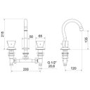 Ver imagem 2 de Torneira com Misturador para Banheiro de Mesa 1877 C 47