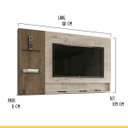 Ver imagem 3 de Painel Home Suspenso para Tv até 60 Polegadas 181 Cm Dubai Mdp Flex Mocaccino Carvalho - Clicklar