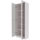 Ver imagem 3 de Estante Armário Alta Livreiro Multiuso Office 2 Portas Vidro Branco