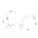 Ver imagem 4 de Misturador Monocomando para Cozinha de Mesa 7001 C 55 Aa