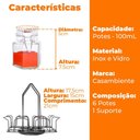 Ver imagem 7 de Porta Tempero Giratório em Inox com Potes Herméticos 7 Peças - Casambiente