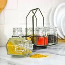 Ver imagem 6 de Porta Tempero Giratório em Inox com Potes Herméticos 7 Peças - Casambiente