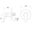 Ver imagem 2 de Monocomando de chuveiro Meber 2991 C55