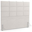 Ver imagem 3 de Kit Cabeceira Cama Box Casal 140cm com Calçadeira Roma W01 Linho Champagne - Lyam