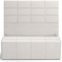 Ver imagem 1 de Kit Cabeceira Cama Box Casal 140cm com Calçadeira Roma W01 Linho Champagne - Lyam