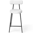 Ver imagem 3 de Kit 02 Banquetas Baixas para Cozinha Sala de Jantar Bar Bancada Milão L02 Facto Branco - lyam