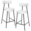 Ver imagem 1 de Kit 02 Banquetas Baixas para Cozinha Sala de Jantar Bar Bancada Milão L02 Facto Branco - lyam