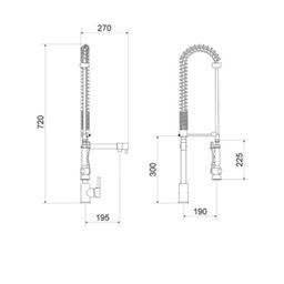 Misturador Monocomando para Cozinha de Mesa Gourmet 2880 Minimal Meber Cromado - 4