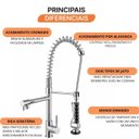 Ver imagem 5 de Misturador Monocomando Para Cozinha de Mesa Gourmet 2880 Minimal Meber