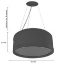 Ver imagem 3 de Pendente Antares Rattan de Madeira Redondo Madeluz 60x22 cm Imbuia