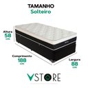 Ver imagem 3 de Cama Box Baú Solteiro e Colchão Dallas Molas V-store Cor:preto