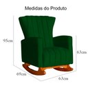 Ver imagem 4 de Poltrona Balanço c/ Puff Melinda Suede Verde