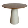 Mesa de Jantar Cone Redonda 90 Cm Tampo Imbuia Base Concreto Cor Cinza - 4