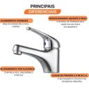Ver imagem 5 de Torneira Monocomando para Banheiro de Mesa 2875 C 70 Meber Metais
